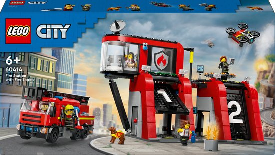 LEGO City Brandweerkazerne en brandweerauto - 60414 van LEGO