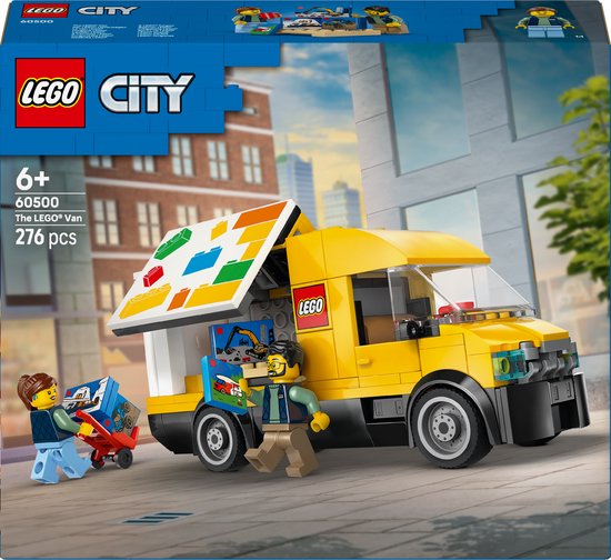 LEGO® City: De LEGO Bestelwagen - Bouw- en Speelset voor Autofans Vanaf 6 Jaar - Met 2 Minifiguren - 60500 van Merkloos