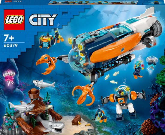 LEGO City Duikboot voor Diepzeeonderzoek Onderwater Set - 60379 van LEGO