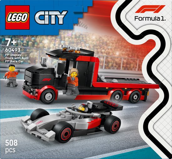 LEGO® City F1® Displaytruck met Audi F1® Racewagen - 60493 van Merkloos