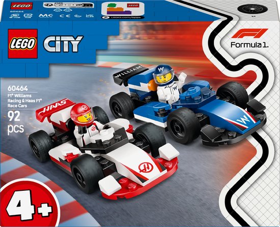 LEGO City F1 Williams Racing en Haas F1 racewagens - 60464 van LEGO