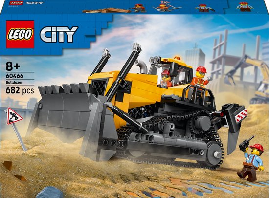 LEGO® City Gele Bulldozer, Bouwplaatsvoertuig - 60466 van LEGO
