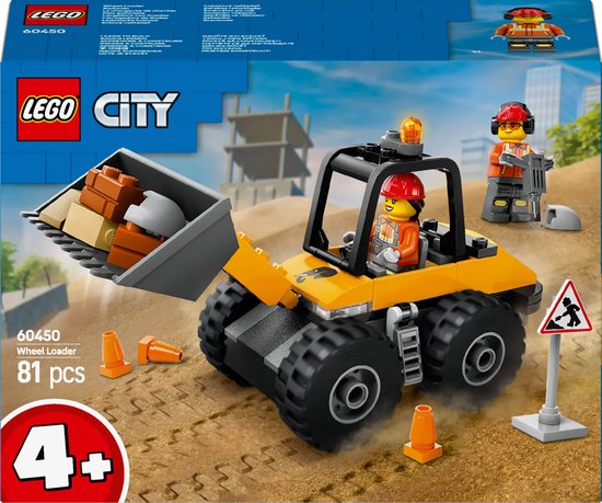 LEGO City Gele wiellader bouwbare voertuigset - 60450 van LEGO