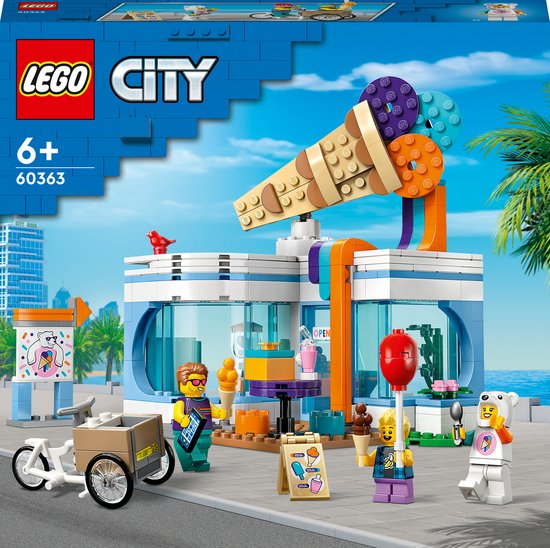 LEGO City IJswinkel Bouwset met Speelgoed Fiets - 60363 van LEGO