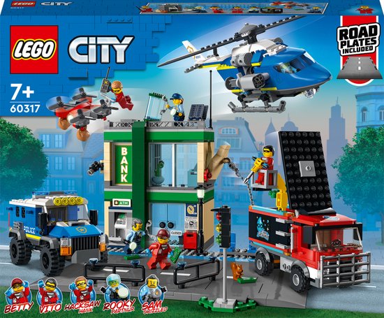 LEGO City Politieachtervolging bij de Bank - 60317 van LEGO