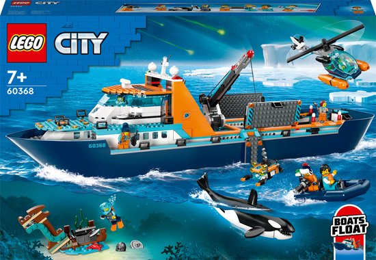 LEGO City Poolonderzoeksschip Groot Drijvend Boot Speelgoed Set voor Kinderen 7+ - 60368 van LEGO