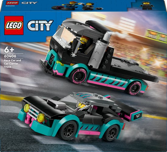 LEGO City Raceauto en transporttruck - 60406 van LEGO