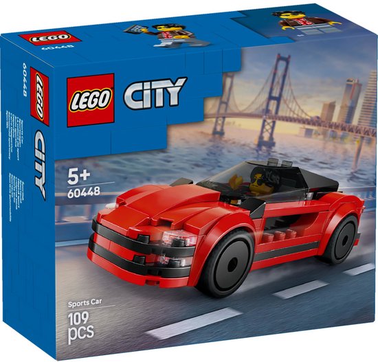 LEGO City Rode sportwagen supercar voertuig - 60448 van Merkloos