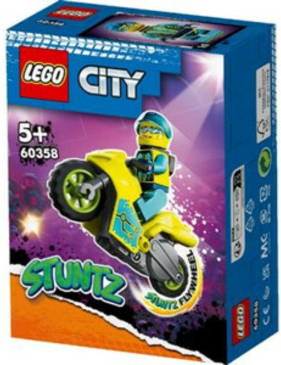 LEGO City Stuntz Cyber stuntmotor - 60358 van LEGO