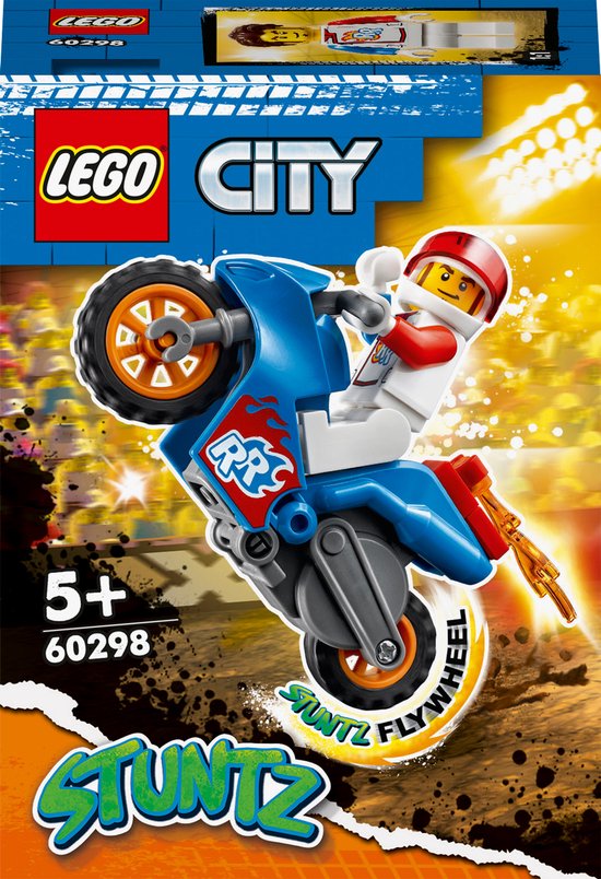 LEGO City Stuntz Raket Stuntmotor - 60298 van LEGO