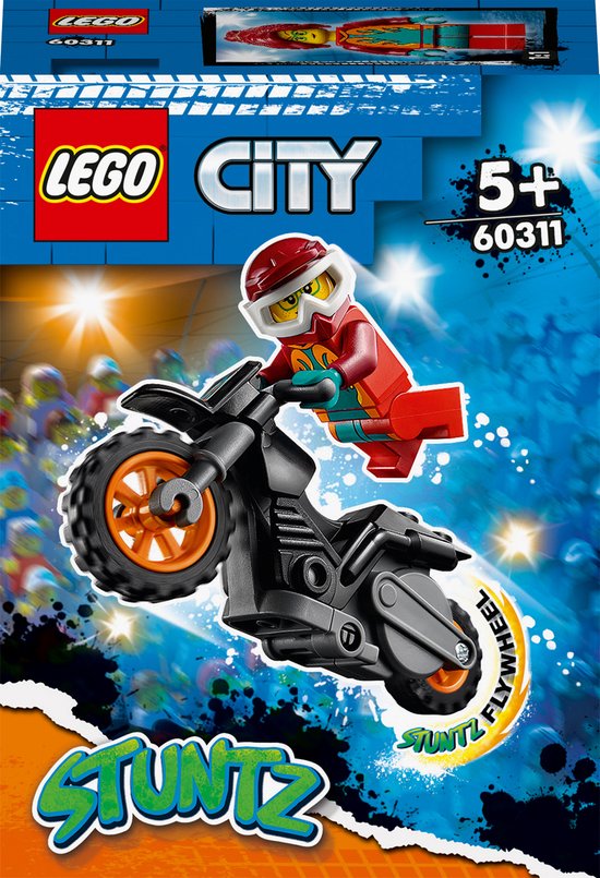 LEGO City Stuntz Vuur Stuntmotor - 60311 van LEGO