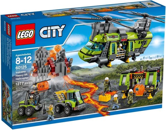 LEGO City Vulkaan Zware Transport Helikopter - 60125 van LEGO
