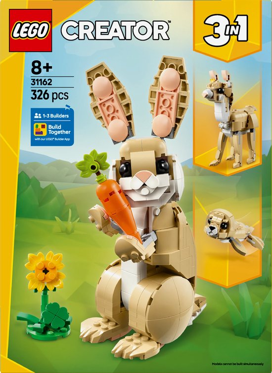 LEGO Creator 3in1 Lief konijn dieren 31162 van LEGO