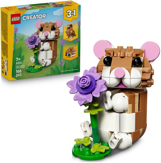 LEGO® Creator 3in1 Schattige Hamster met Bloem - 31376 van Merkloos