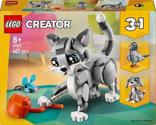 LEGO Creator 3in1 Speelse kat dieren 31163 van LEGO