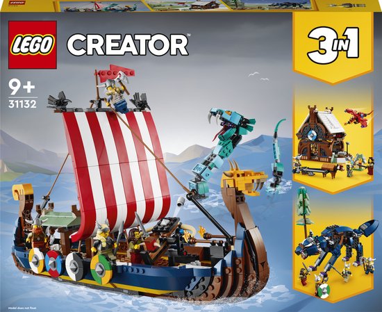 LEGO Creator Vehicles Vikingschip en de Midgaardslang - 31132 van LEGO