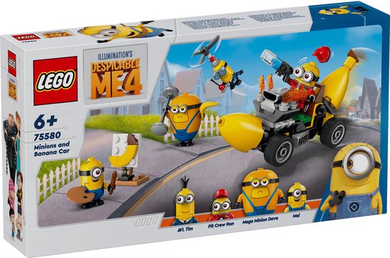 LEGO Despicable Me 4 - Minions en Bananenauto - 75580 van LEGO