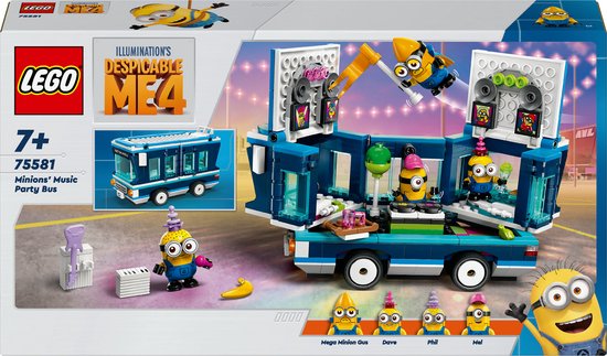 LEGO Despicable Me 4 - Muzikale feestbus van de Minions - 75581 van LEGO