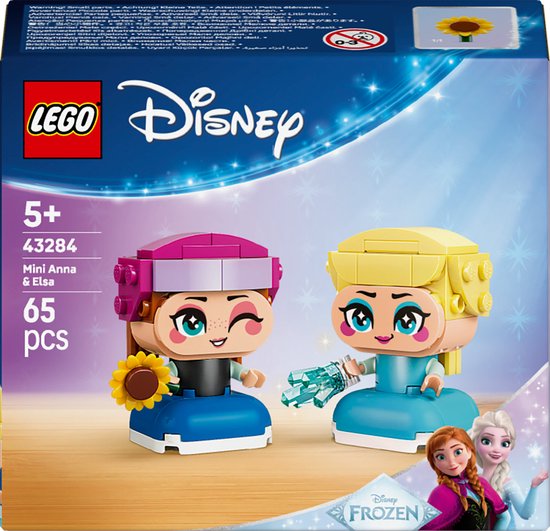 LEGO® ǀ Disney Frozen Mini Anna en Elsa - Bouwbaar Frozen Speelgoed - Kleine Anna en Elsa Disney Figuren - Rollenspellen - Cadeautje voor Kinderen Vanaf 5 Jaar - 43284 van Merkloos