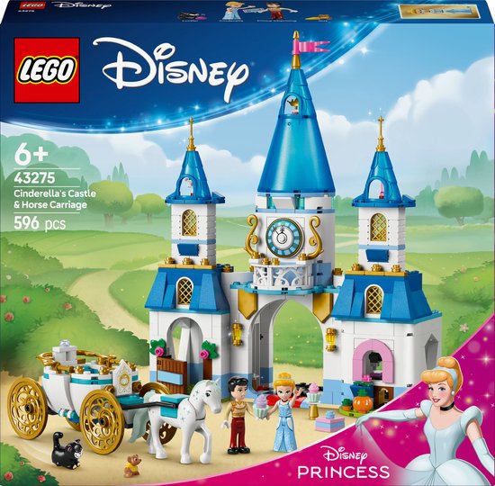 LEGO Disney Princess Assepoesters kasteel en paardenkoets - 43275 van Lego.