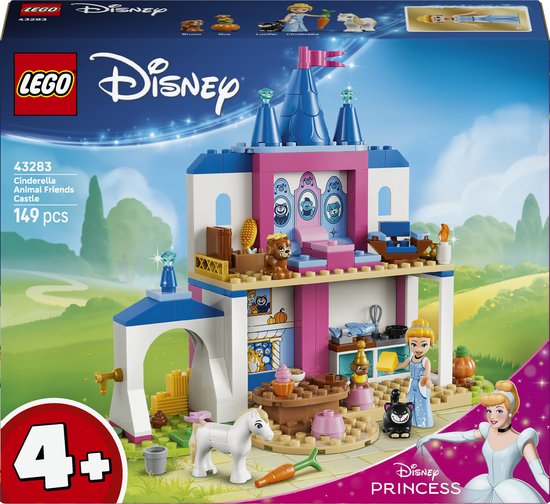 LEGO® ǀ Disney Princess Assepoesters Kasteel met Dierenvriendjes - Bouwspeelgoed voor Kinderen met Assepoester en 4 Dieren - 43283 van Merkloos