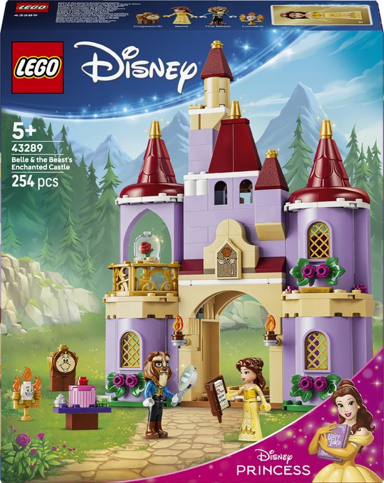 LEGO® ǀ Disney Princess Het Betoverde Kasteel van Belle en het Beest - Bouwspeelgoed met Belle, het Beest, Lumière en Pendule - Cadeautip voor Kinderen Vanaf 5 Jaar - 43289 van Merkloos