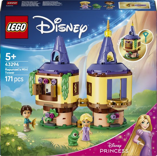 LEGO® ǀ Disney Princess Rapunzels Minitoren - Bouwspeelgoed voor Kinderen - Speelset met Rapunzel, Flynn en Pascal - Disney Cadeautip voor Meisjes en Jongens Vanaf 5 Jaar - 43294 van Merkloos