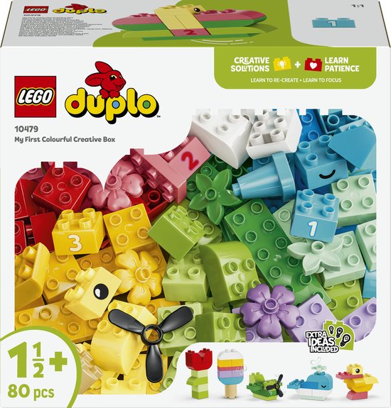 LEGO® DUPLO® Classic Kleurrijke Creatieve Doos - Leerzaam Bouwspeelgoed met 80 Kleurrijke Stenen - Stimuleert de Concentratie - Cadeautip voor Peuters Vanaf 18 Maanden - 10479 van Merkloos