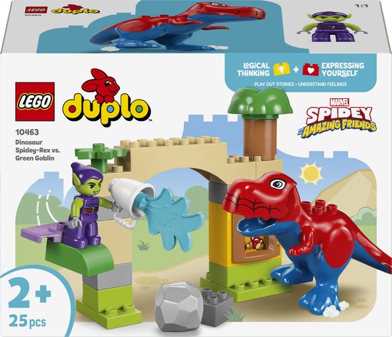 LEGO DUPLO - Marvel Dinosaurus Spidey-Rex vs. Green Goblin Speelgoed voor Peuters - 10463 van Merkloos