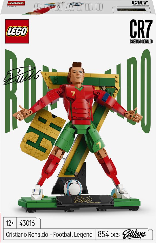 LEGO Editions Cristiano Ronaldo - Voetballegende CR 7 Bouwpakket voor Kinderen - 43016 van Merkloos