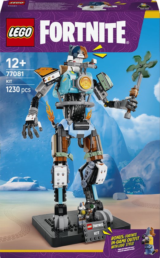 LEGO® Fortnite® KIT - Bouwset voor Kinderen - Cadeau voor Gamers - Figuur met Verstelbare Armen - Fortnite Speelgoed met een KIT Minifiguur en Power Claw Accessoire - 77081 van Merkloos