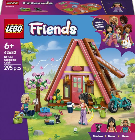LEGO® Friends Glampinghut in de Natuur - Fantasierijke Bouwset voor Kinderen Vanaf 6 Jaar - Hut met 2 Minipoppetjes en Speelgoedkat - Cadeautip voor Natuurliefhebbers, Meisjes en Jongens - 42682 van Merkloos