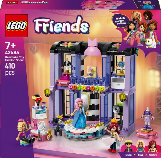 LEGO® Friends Heartlake City modeshow - Verkleedspeelgoed voor Meisjes en Jongens Vanaf 7 Jaar - 3 Minipoppetjes, Accessoires, Aanpasbare Outfits, Catwalk - Cadeau voor Modeliefhebbers - 42685 van Merkloos