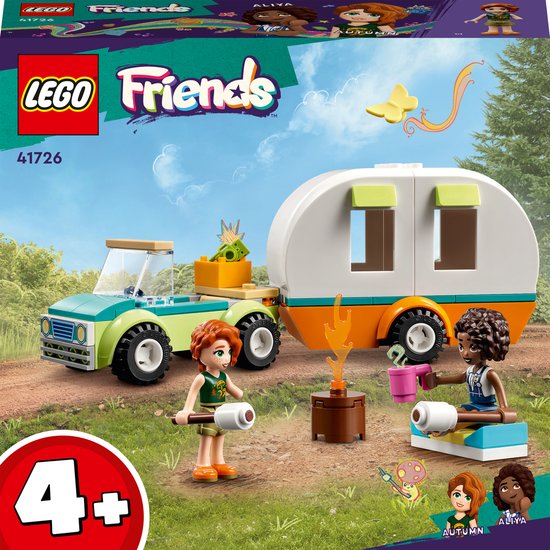 LEGO Friends Kampeervakantie Set met Caravan en Auto en Minipoppetjes- 41726 van LEGO