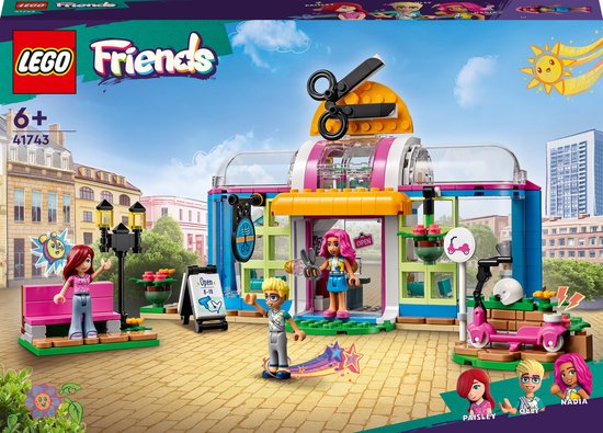 LEGO Friends Kapper, Creatief Kapsalon Speelgoed met Paisley en Olly Minipoppetjes - 41743 van LEGO