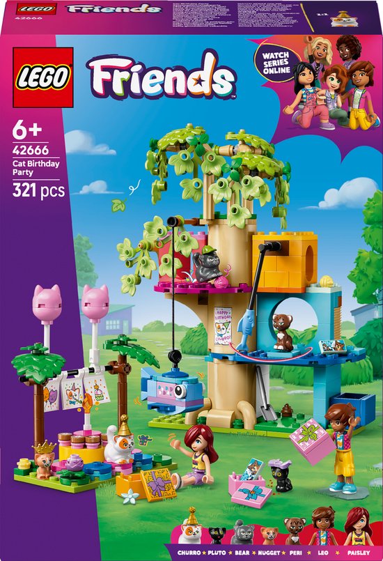 LEGO® Friends Kattenverjaardagsfeestje en Boomhut Set - 42666 van LEGO