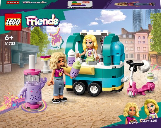 LEGO Friends Mobiele bubbelthee stand Speelgoed Set met Voertuig en Speelgoedscooter - 41733 van Merkloos