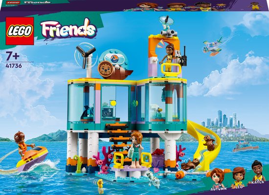 LEGO Friends Reddingscentrum op zee Dieren Speelgoed, Mini Poppetjes en Dierenarts Set - 41736 van LEGO