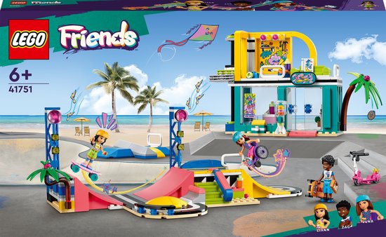 LEGO Friends Skatepark Bouwset met Liann, Zac en Luna Minipoppetjes - 41751 van LEGO