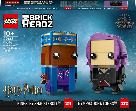 LEGO Harry Potter Brickheadz 40618 - Romeo Wolkenveldt™ en Nymphadora Tops™ van LEGO