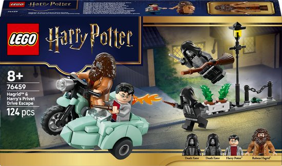 LEGO® Harry Potter™ Hagrid™ en Harry's Ligusterlaan Ontsnapping - Modelbouwset - Speelgoedmotor voor Kinderen - Inclusief 4 Minifiguren - Cadeautje voor Fans Vanaf 8 Jaar - 76459 van Merkloos