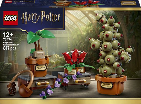 LEGO® Harry Potter™ Zweinstein™ Kruidenkunde Planten - Bouwset met Natuurthema voor een Speels Display - 3 Magische Planten - Harry Potter Cadeau voor Kinderen en Fans Vanaf 12 Jaar - 76474 van Merkloos