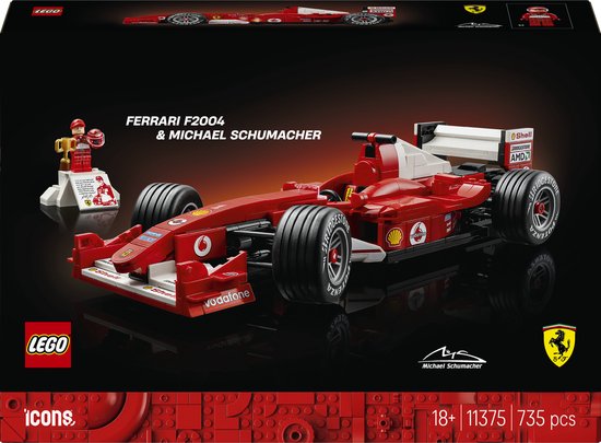 LEGO Icons Ferrari F2004 en Michael Schumacher - 11375 van Merkloos
