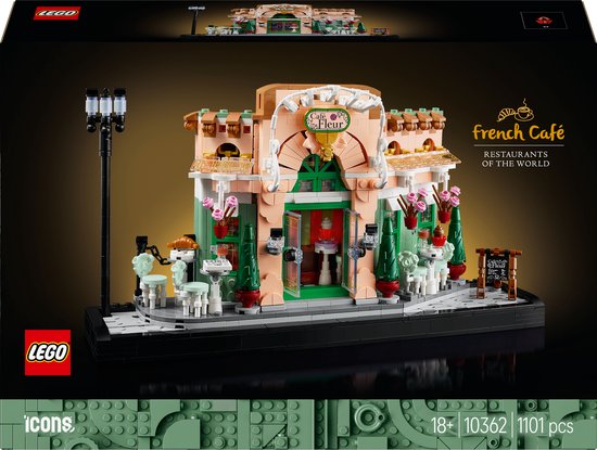 LEGO® Icons Frans café - Parijse decoratie - 10362 van LEGO