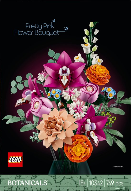 LEGO Icons Roze boeket - Botanical Collection - 10342 van LEGO