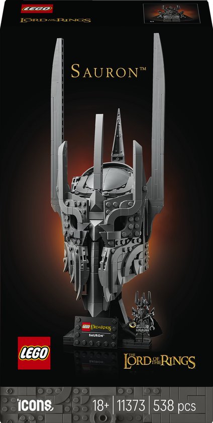 LEGO Icons - The Lord of the Rings: De Helm van Sauron Bouwpakket voor Volwassenen en Woondecoratie - 11373 van Merkloos