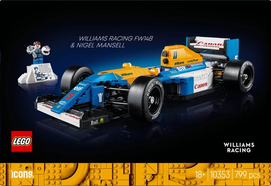 LEGO Icons Williams Racing FW14B en Nigel Mansell Formule 1 Auto - 10353 van LEGO