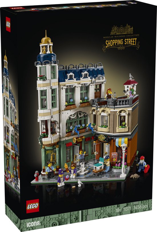 LEGO Icons - Winkelstraat Bouwpakket voor Volwassenen met Gebouw - 11371 van Merkloos