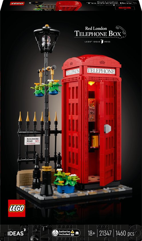 LEGO Ideas Rode Londense telefooncel - 21347 van LEGO
