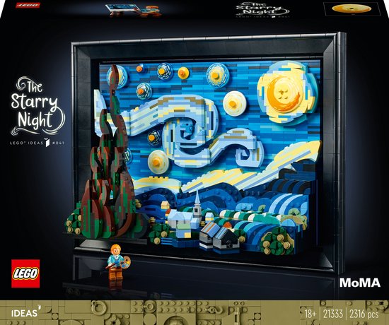 LEGO Ideas Vincent van Gogh - De sterrennacht Decoratie Set voor Volwassenen - 21333 van LEGO